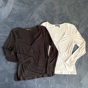 ASOS plunge v-neck blouses